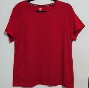 Croft & Barrow The Classic Tee Red Fitted Short Sleeve T-Shirt Size XL